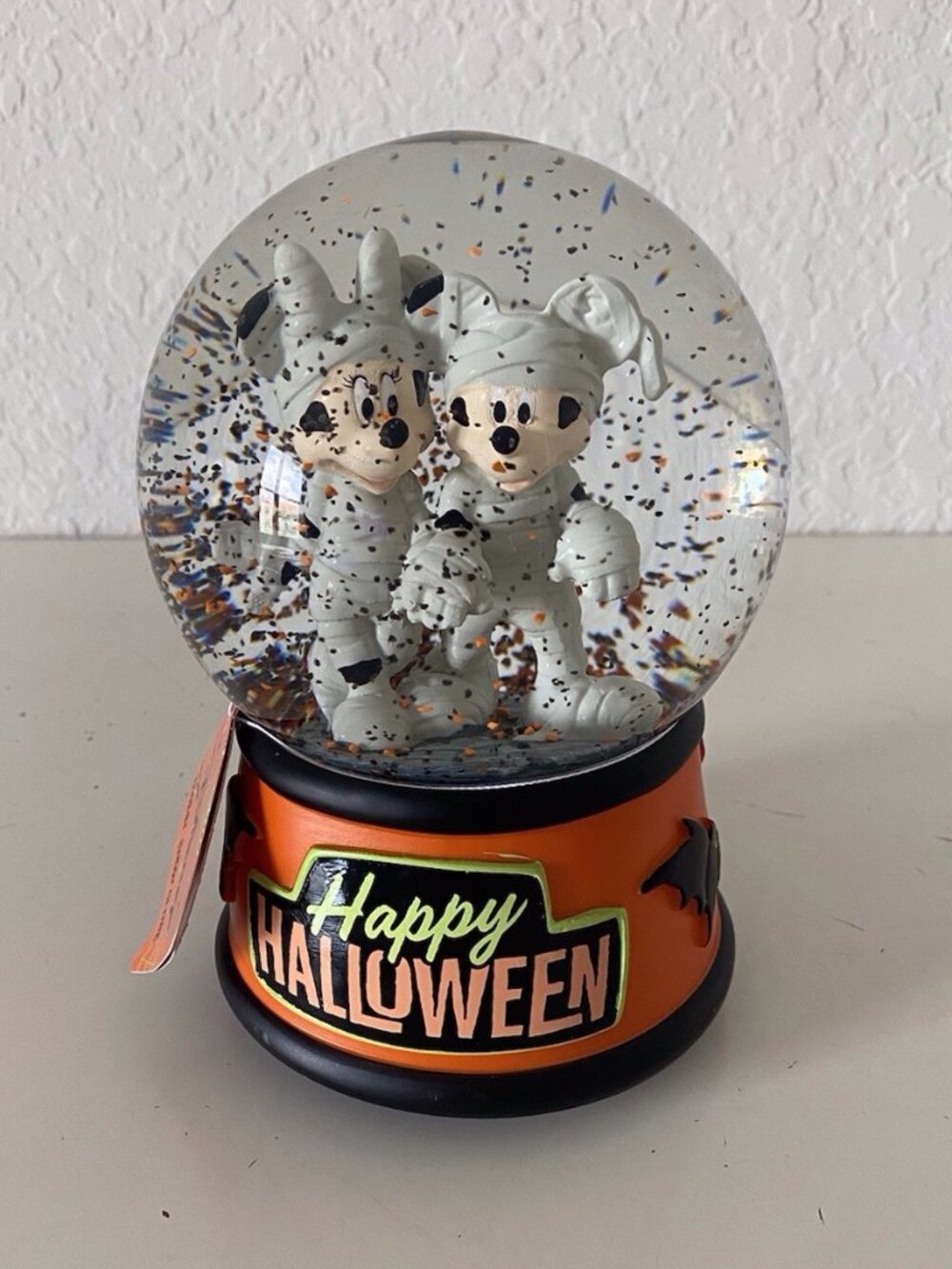 Disney Mickey And Minnie Musical Snow Globe‎ Happy HALLOWEEN MUMMY Costume NEW